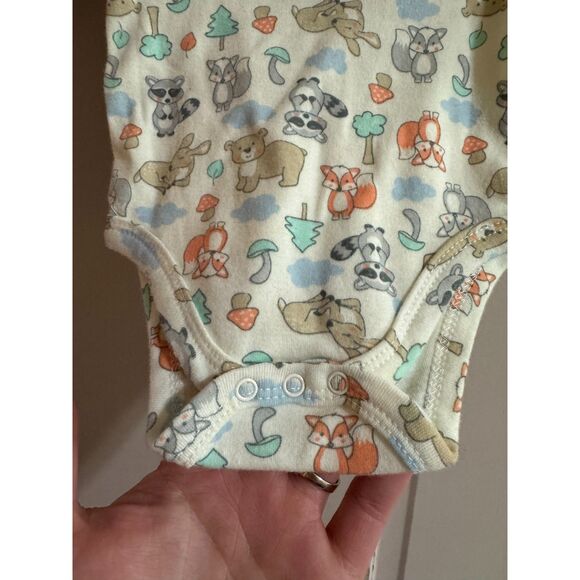 attitude baby 0-3 Month Unisex Forest Theme Animals One Piece - Picture 3 of 6